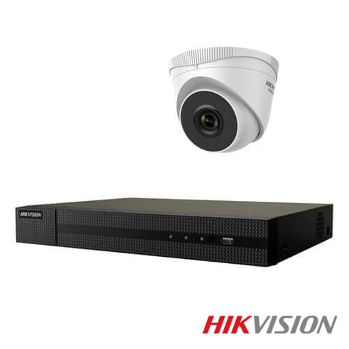 Kit videovigilancia 4 cmaras IP Hikvision 2MP POE disco duro 1Tb